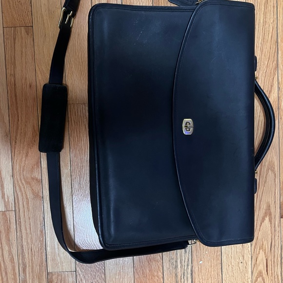 Coach Black Leather Structured Brief - Picture 3 of 3